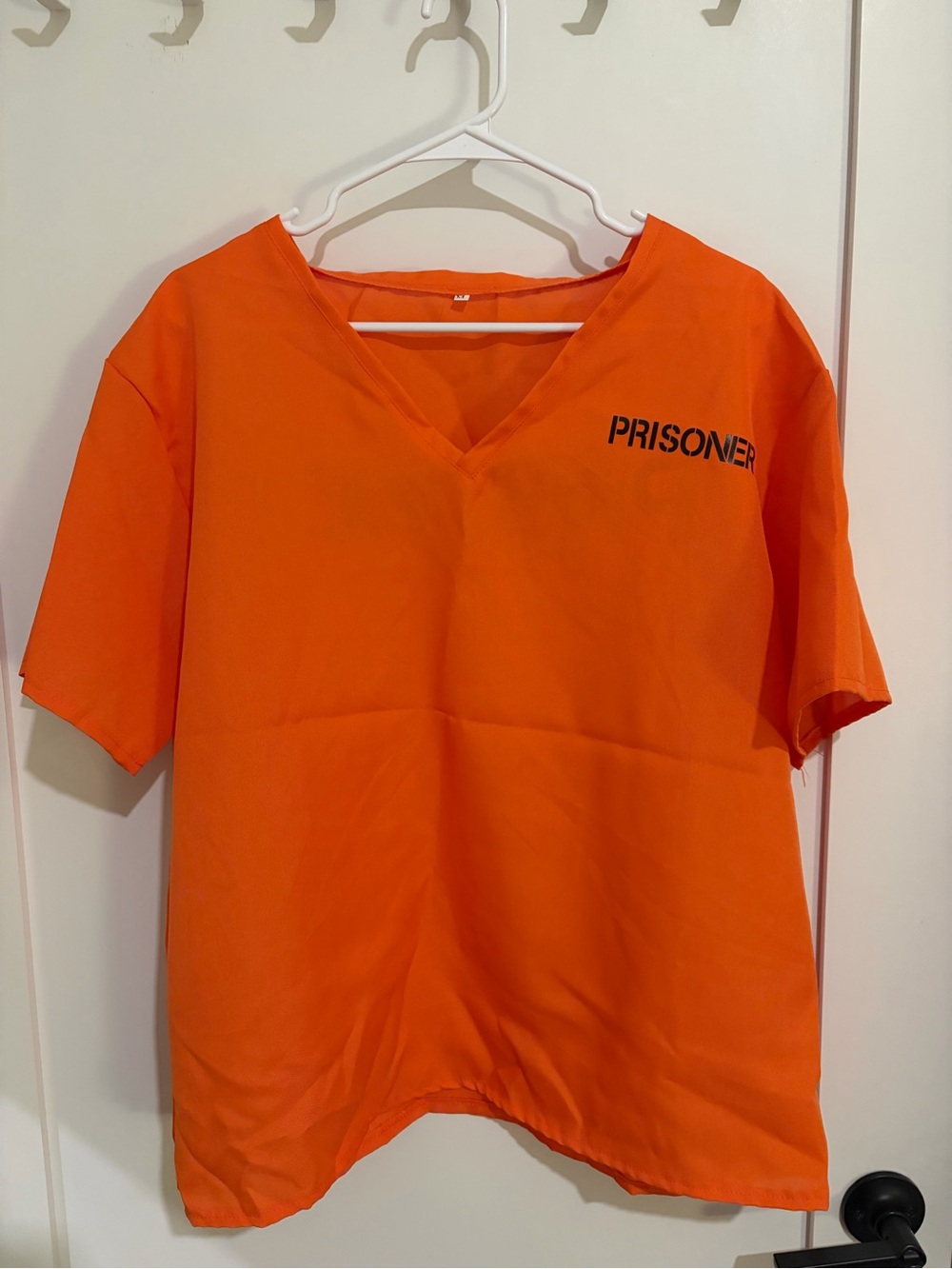 Orange "PRISONER" V-Neck Shirt for Halloween